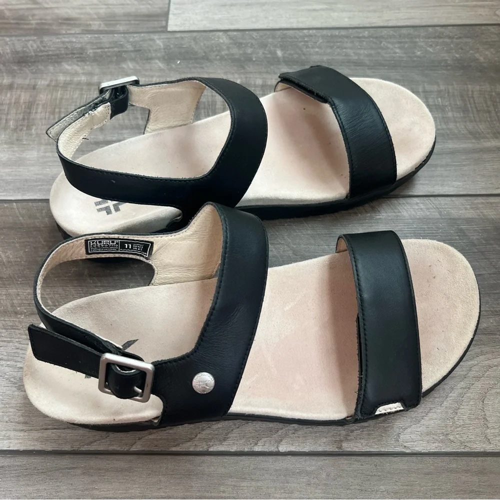 KURU Black and Cream Women's Sandal - 11 - Picture 2 of 7